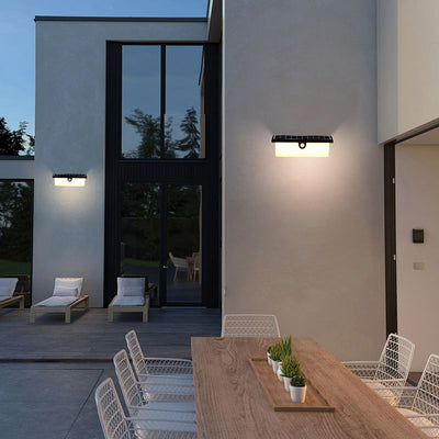 Applique Murale Moderne Minimaliste Solaire Étanche Rectangle PC ABS LED Pour Jardin 