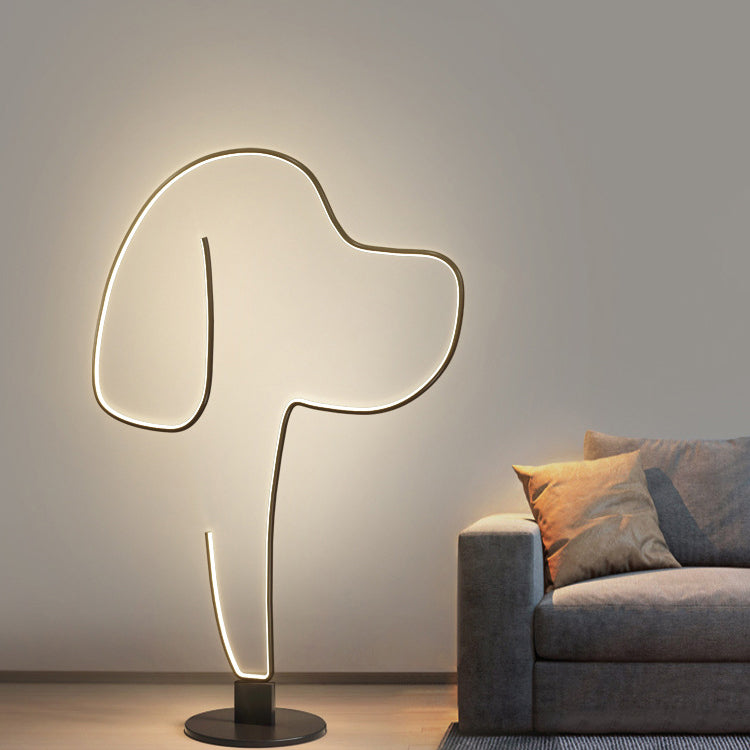 Lámpara de pie LED de hierro, aluminio y acrílico creativo contemporáneo para gatos y perros para dormitorio 