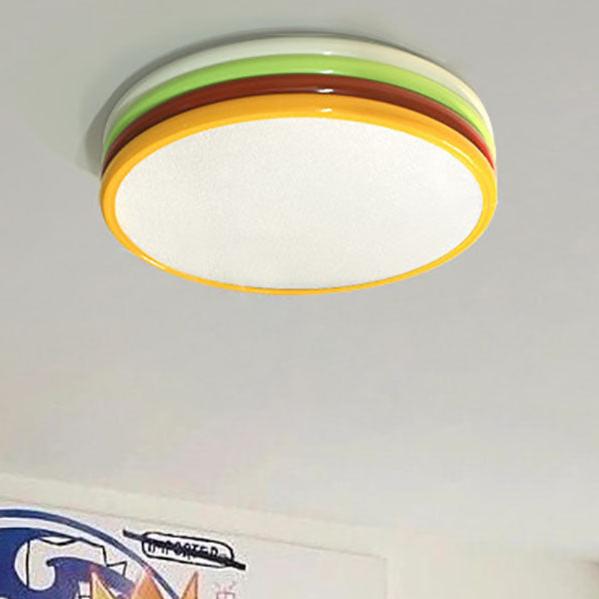 Moderne minimalistische Macaron Runde Aluminium Acryl LED Unterputz Deckenleuchte für Wohnzimmer 