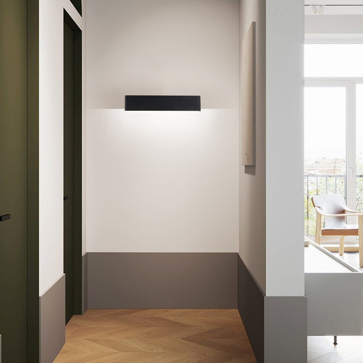 Moderne minimalistische rechteckige Bar Aluminium Acryl drehbare LED-Wandleuchte für Wohnzimmer 