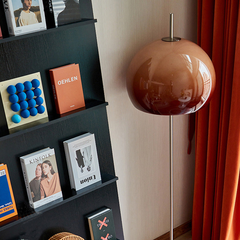 Lampe de sol contemporaine rétro en verre avec matériel en forme de champignon à 2 lumières pour salon 