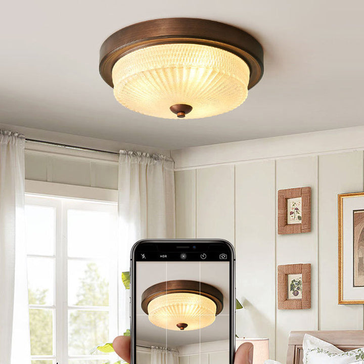 Luz de techo empotrada de 3 luces de vidrio esmerilado de simplicidad contemporánea para dormitorio 