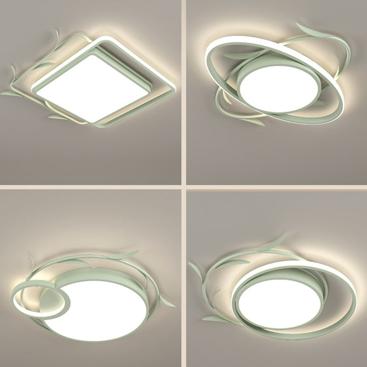 Moderne Art Deco Eisen Acryl Platz Runde Lassen LED Unterputz Deckenleuchte Für Schlafzimmer 