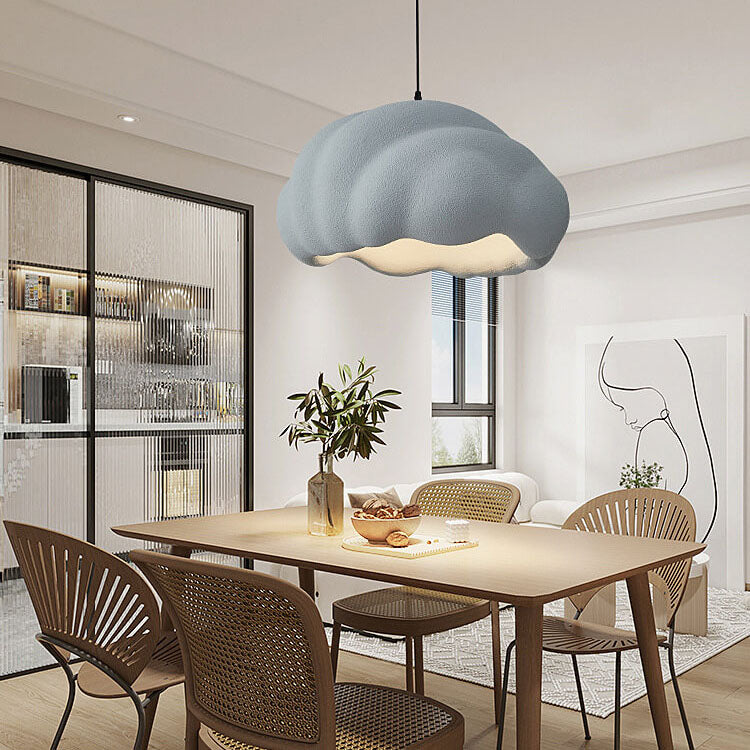 Nordic Simple Cream Style Polystyrol Spezialförmige 1-Licht Pendelleuchte 