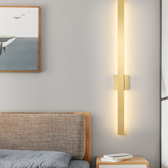 Moderne minimalistische lange Streifen Eisen Acryl LED Wandleuchte Lampe für Wohnzimmer 
