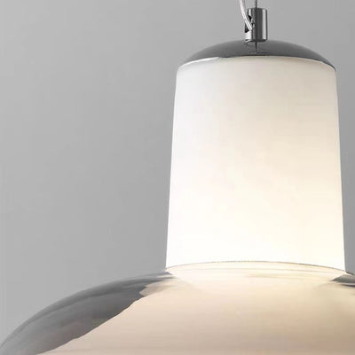 Modern Minimalist Oval Glass 1-Light Pendant Light