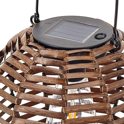 Zeitgenössische kreative runde Solar-LED-Tischlampe aus Eisenkunststoff für Wohnzimmer 