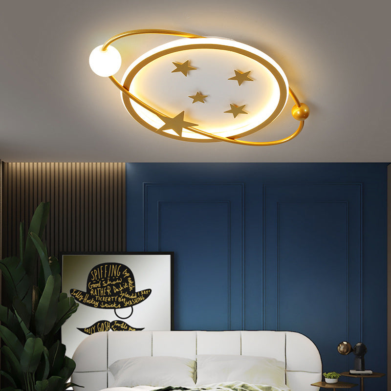 Zeitgenössische nordische geometrische sternenklare hängende Acrylrunde LED-Deckenleuchte für Schlafzimmer 