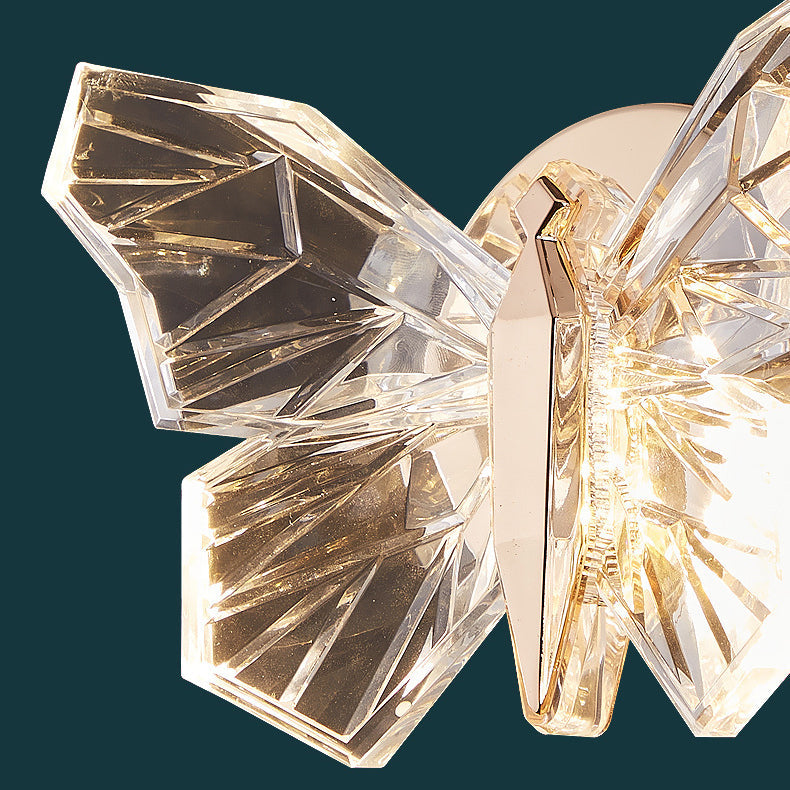Zeitgenössische kreative Schmetterling Hardware Aluminium Acryl LED Wandleuchte Lampe für Wohnzimmer 