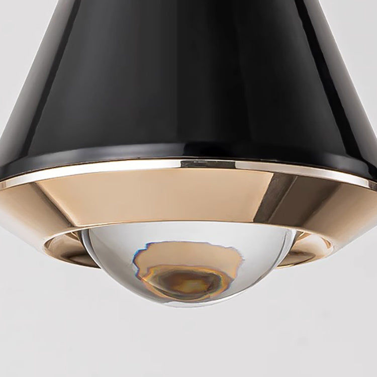 Zeitgenössische nordische konische Aluminium-Acryl-LED-Pendelleuchte für Wohnzimmer 
