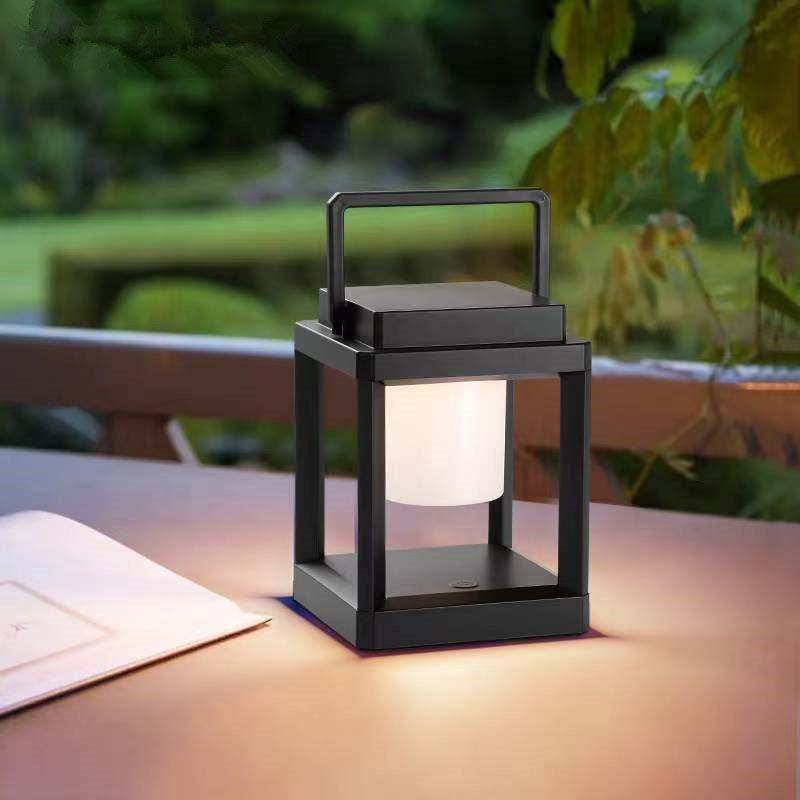 ضوء LED شمسي خارجي مربع ABS بتصميم بسيط حديث للتخييم 