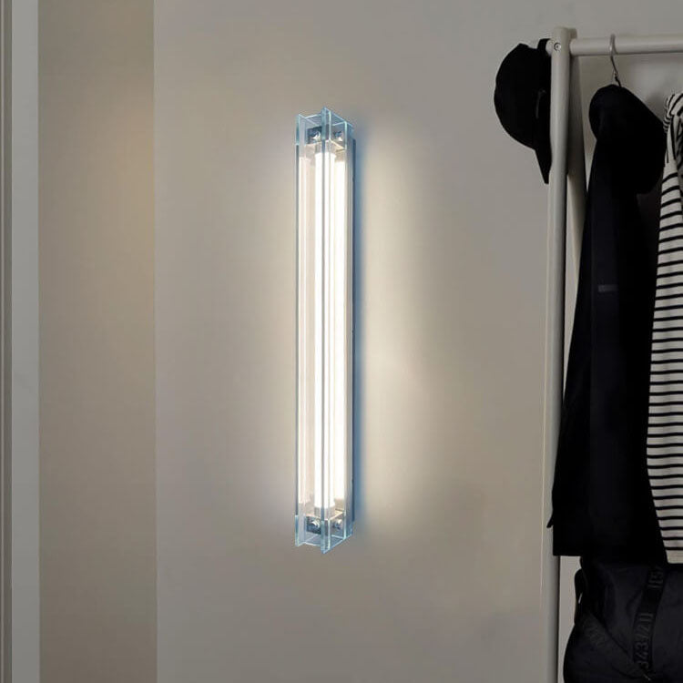 Industrial Style Simple Glass Strip LED Wall Sconce Lamp