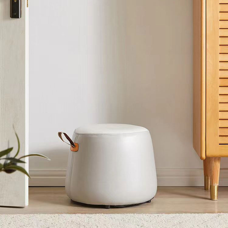 Zeitgenössischer Einfachheits-Zylinderstoff-Pouf-Niedrighocker für das Wohnzimmer 