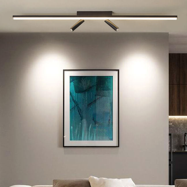 Nordic Minimalist Acrylic Long Strip Track Spotlight LED Flush Mount Ceiling Light