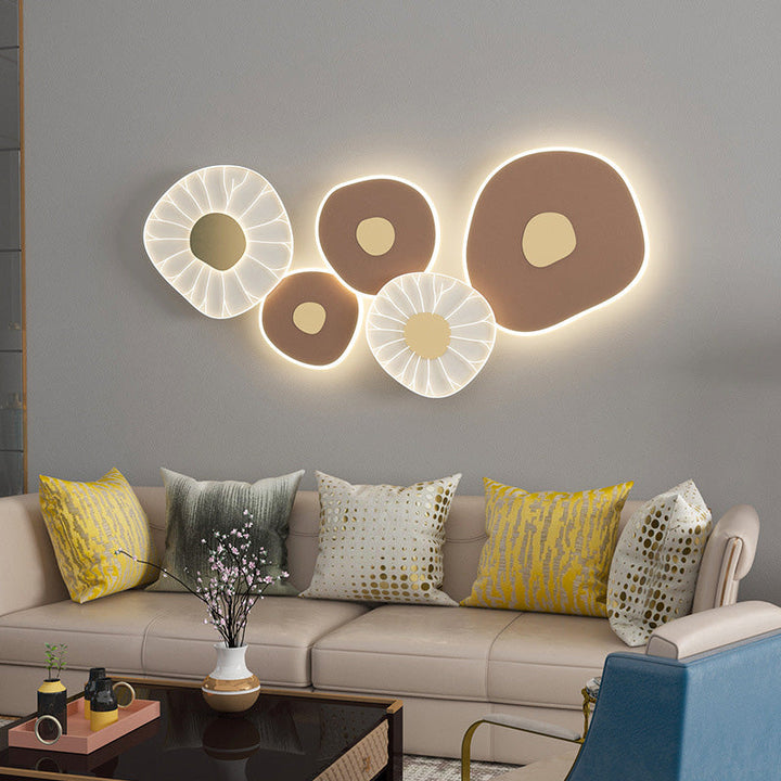 Moderne Luxus Lotus Blatt Design Eisen Acryl LED Wand Leuchte Lampe Für Wohnzimmer 
