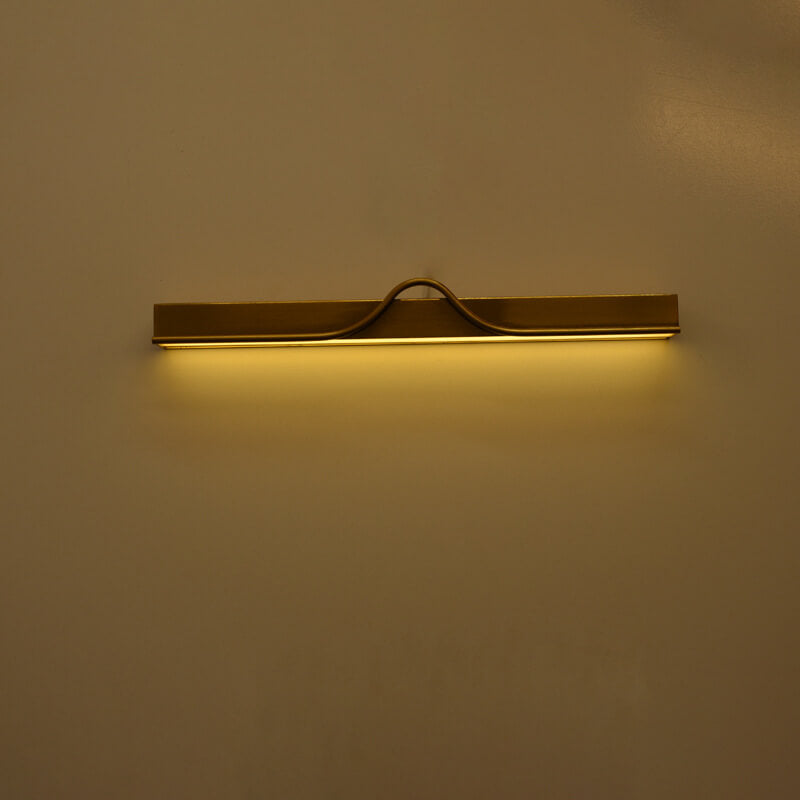 Modern Mid-Century Gold Strip Electroplated Iron Acrylic LED Wall Sconce Lamp For Living Room