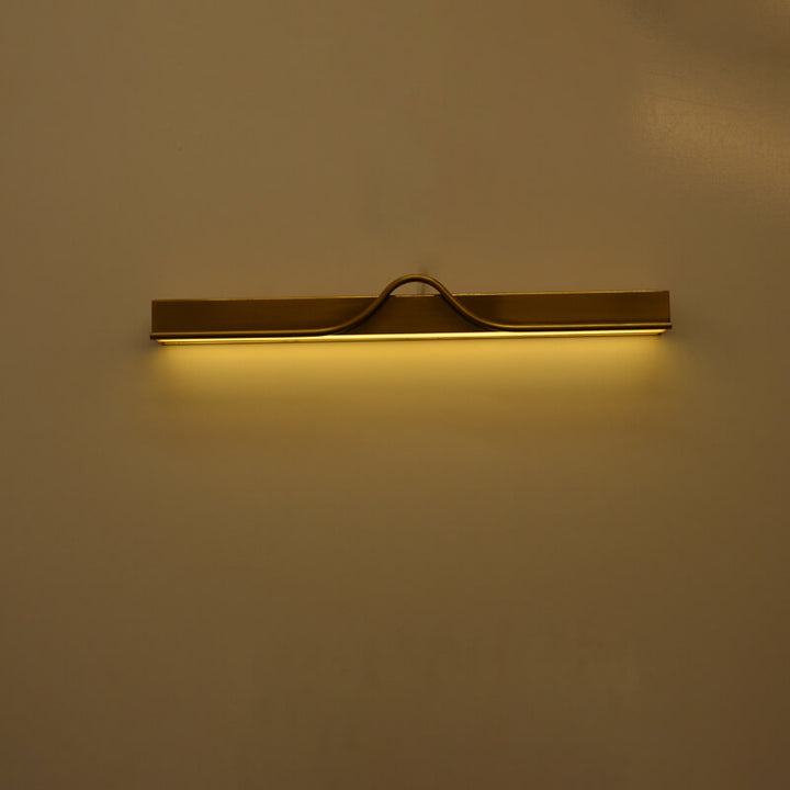 Modern Mid-Century Gold Strip Electroplated Iron Acrylic LED Wall Sconce Lamp For Living Room