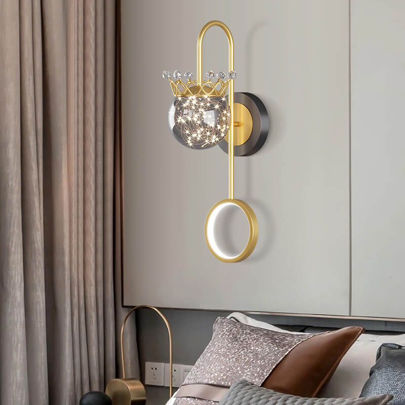 Applique murale LED en fer et aluminium créatif contemporain pour chambre 