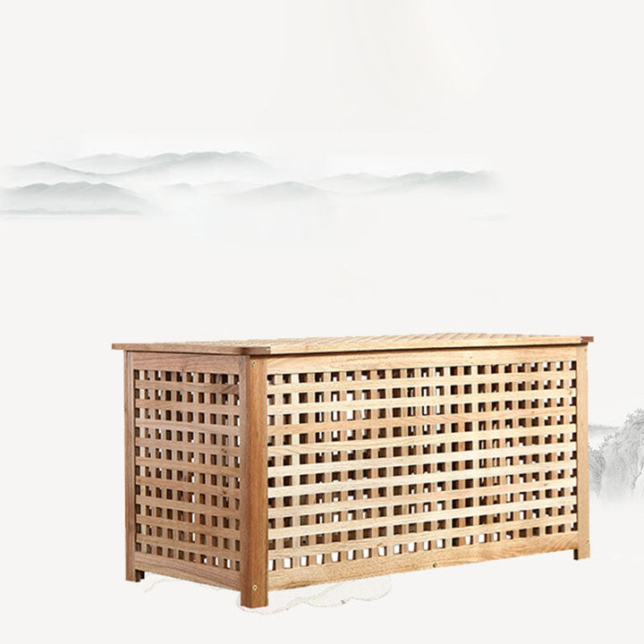 Traditioneller japanischer kubischer quadratischer rechteckiger Holz-Metall-Couchtisch mit 1 Ablage für das Wohnzimmer 