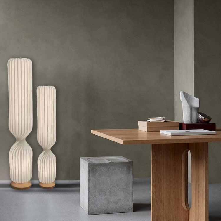 Minimalist Fabric Column 1-Light Standing Floor Lamp