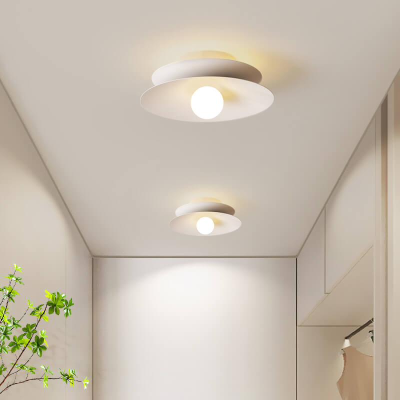Moderne einfache Eisenscheibe Acryl-Lampenschirm LED-Deckenleuchte 