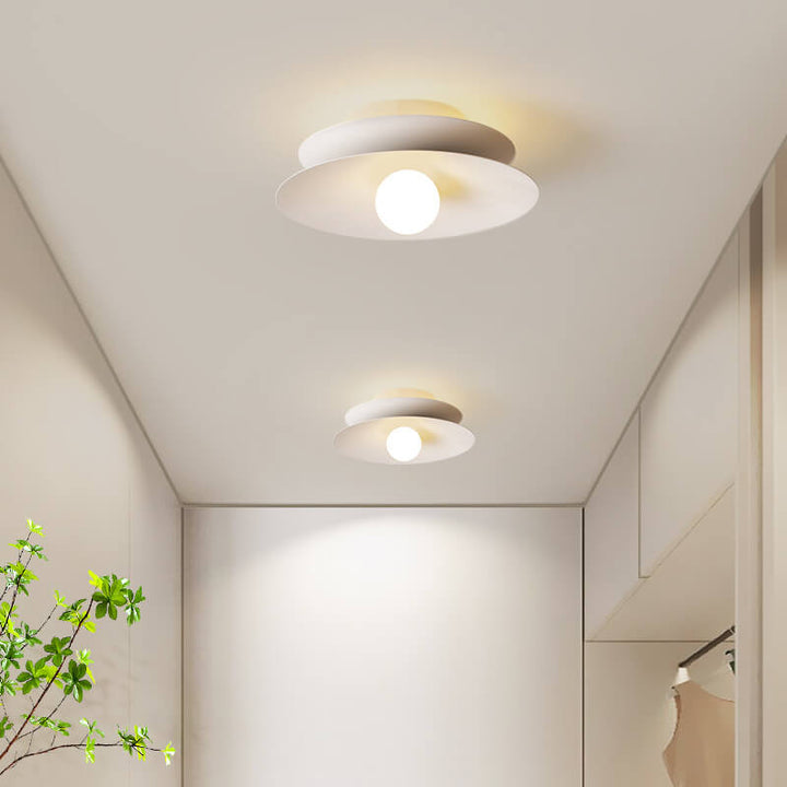 Moderne einfache Eisenscheibe Acryl-Lampenschirm LED-Deckenleuchte 
