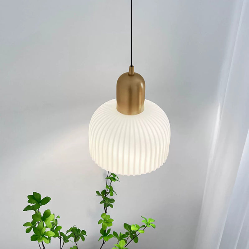 Traditionelle japanische halbkugelförmige Pendelleuchte aus Kupferkeramik mit 1 Licht für Esszimmer 