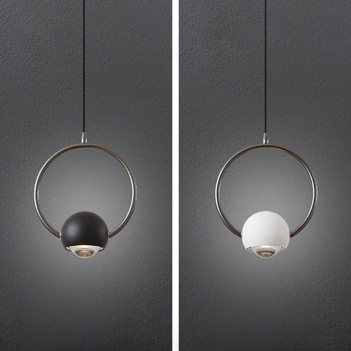 Lustre LED Suspendu Cercle en Aluminium Nordique Contemporain avec Anneau Élévateur pour Chambre 