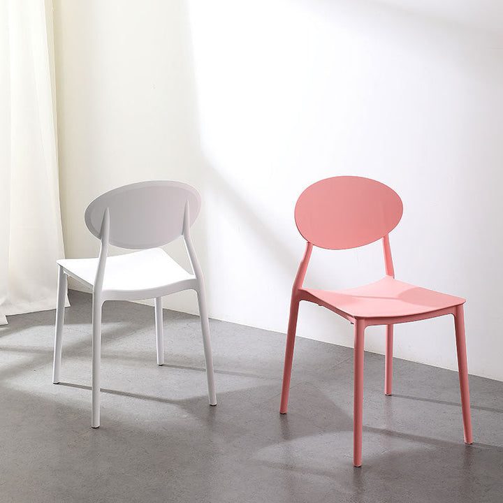 Contemporary Nordic Square PP Dining Chair Backrest Armless For Dining Room