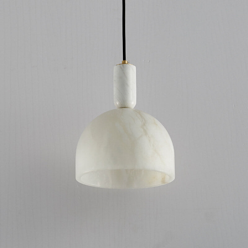 Moderne Leichte Luxus Weiße Halbkreisförmige Kupfer Lucite 1-Licht Pendelleuchte 