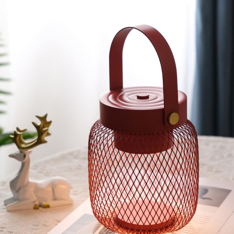 Zeitgenössische kreative Flasche Eisen Acryl LED Tischlampe für Wohnzimmer 