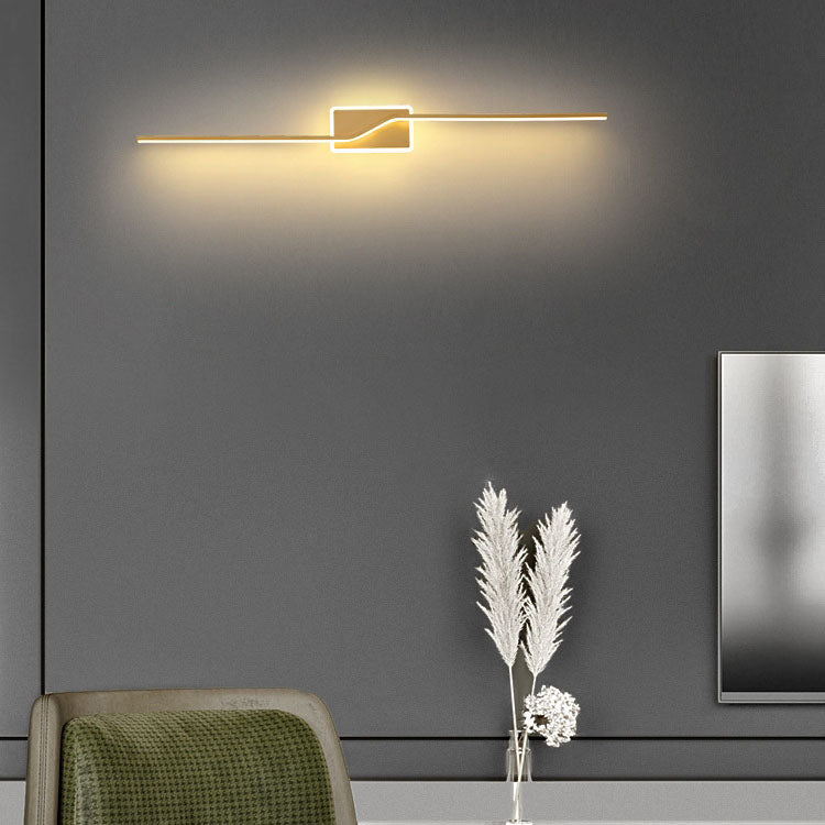 Moderne minimalistische Bar Aluminium Silikon Acryl LED Wandleuchte Lampe für Wohnzimmer 