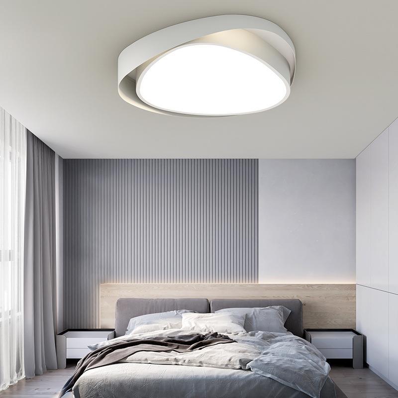 Zeitgenössische Einfachheit Eisen Acryl Runde Schatten LED Unterputz Deckenleuchte Für Schlafzimmer 