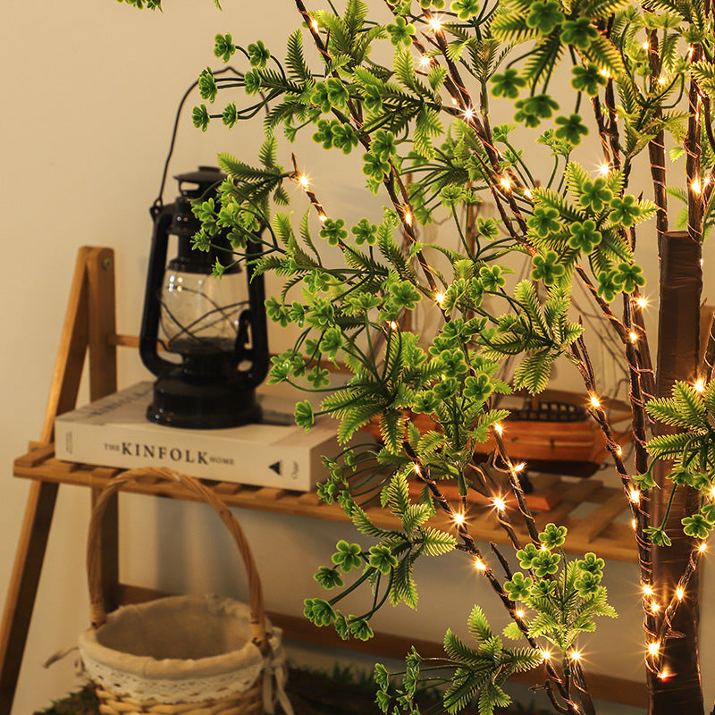 Modern Art Deco Waterproof Copper PP Tree USB LED Standing Floor Lamp For Bedroom
