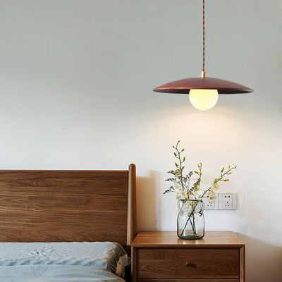 Modern Minimalist Log Long Line Circular 1-Light Pendant Light