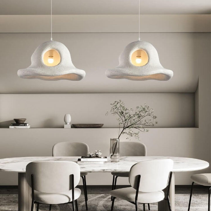 Moderner minimalistischer Wabi-Sabi-Stil Harz Hut 1-Licht Pendelleuchte 