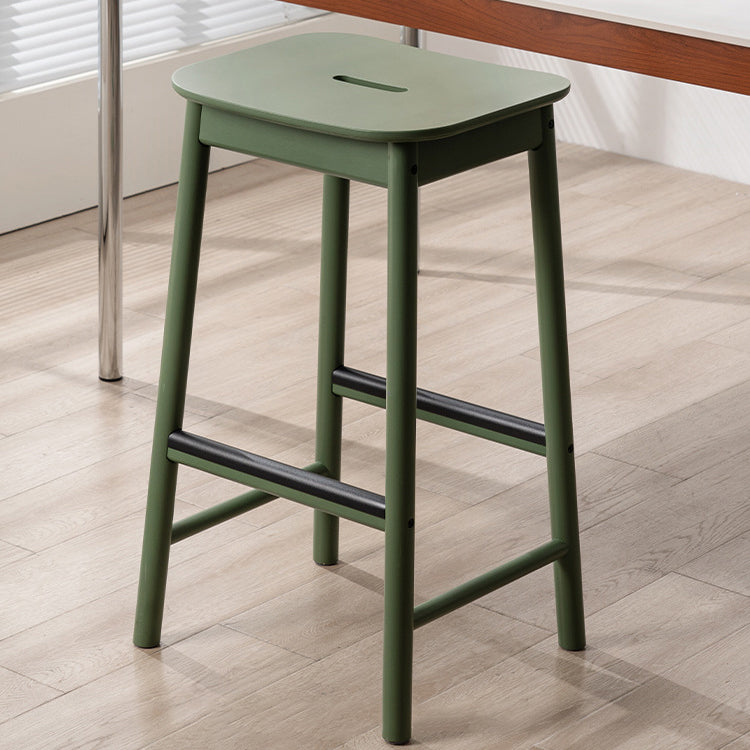 Repose-pieds rectangulaire en bouleau minimaliste moderne pour tabouret de bar pour salle à manger 