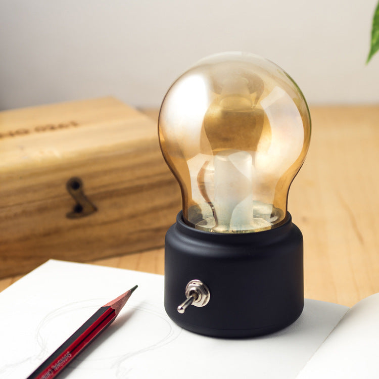 Lampe de table LED USB ABS avec ampoule rétro contemporaine pour chambre 