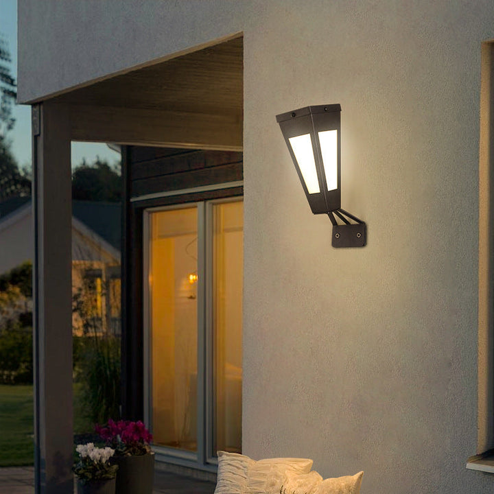 Zeitgenössische industrielle intelligente Sensor LED Solar wasserdichte Wandleuchte Lampe für Terrasse im Freien 