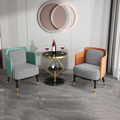 Zeitgenössischer nordischer runder Lutscher-Glas-Edelstahl-Beistelltisch 2-stufig für das Wohnzimmer 