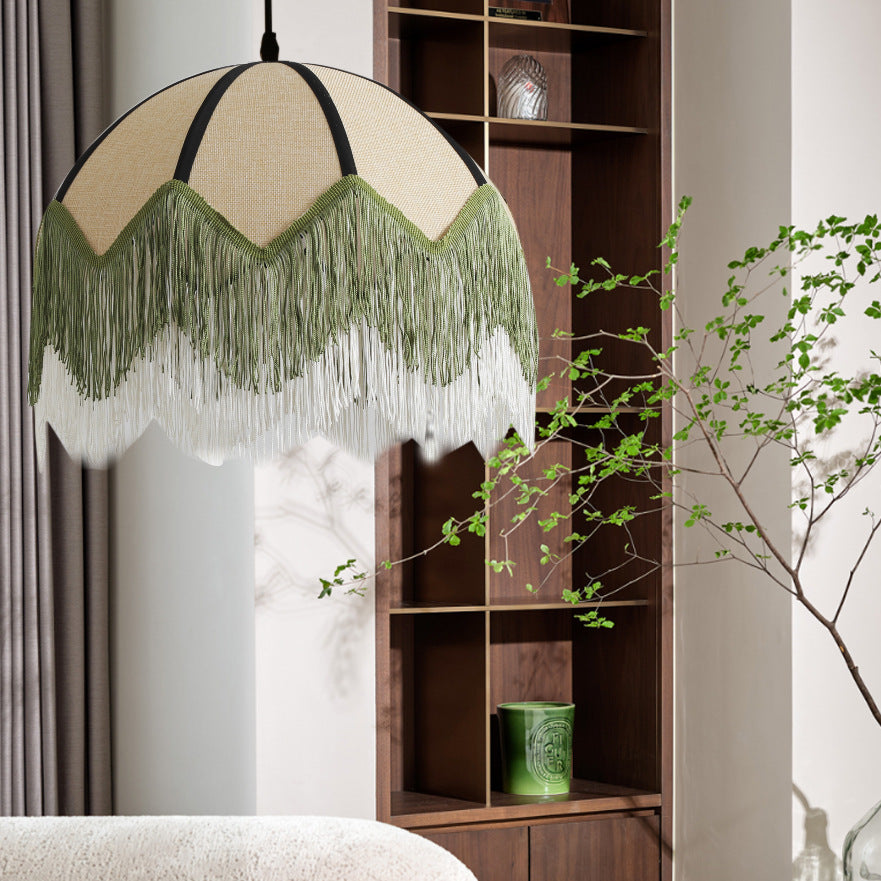 Lámpara colgante de 1 luz de hierro con forma de flor vintage tradicional para sala de estar 