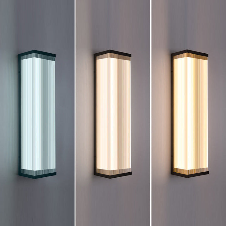 Applique murale LED extérieure en acier inoxydable rectangulaire acrylique étanche moderne minimaliste pour patio extérieur 