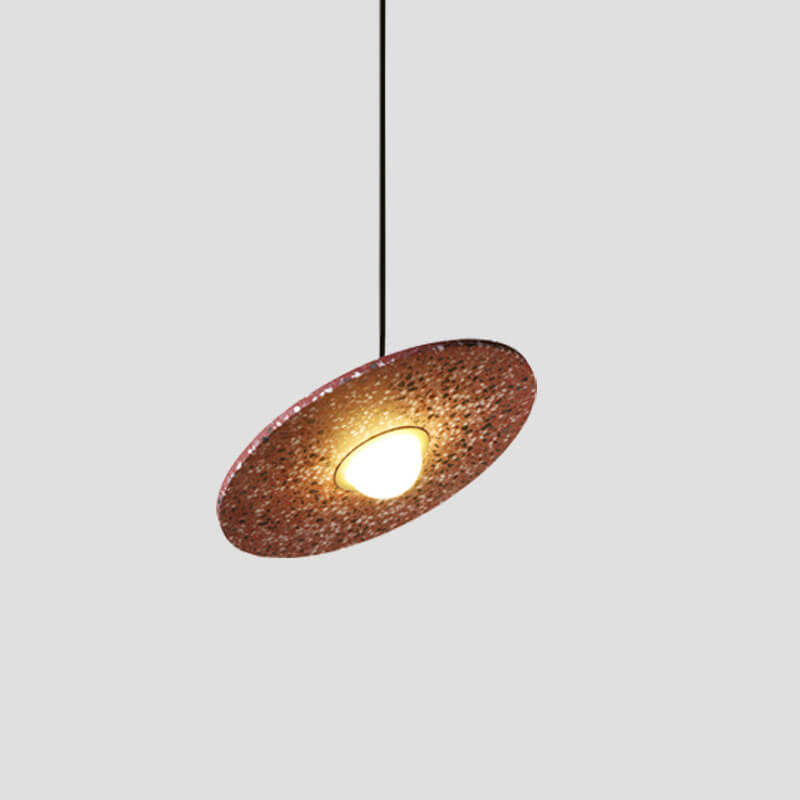 Nordic Creative Terrazzo Planet Disc 1-Light Pendant Light