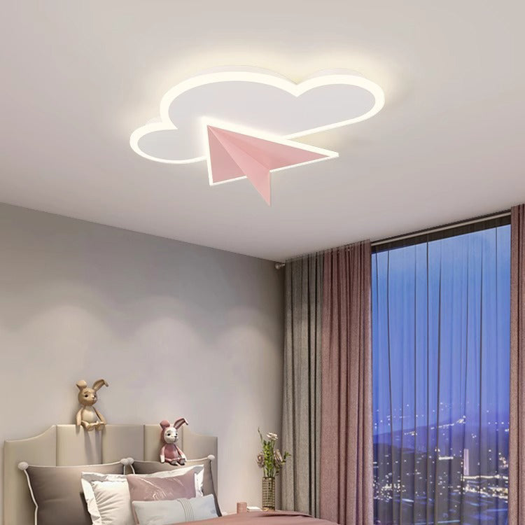 Moderne Art Deco Kinder Eisen Acryl Wolke Flugzeug LED Unterputz Deckenleuchte für Schlafzimmer 