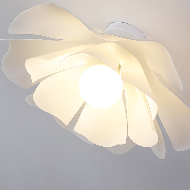 Modern Creative Petal Acrylic Lampshade 1-Light Semi-Flush Mount Ceiling Light