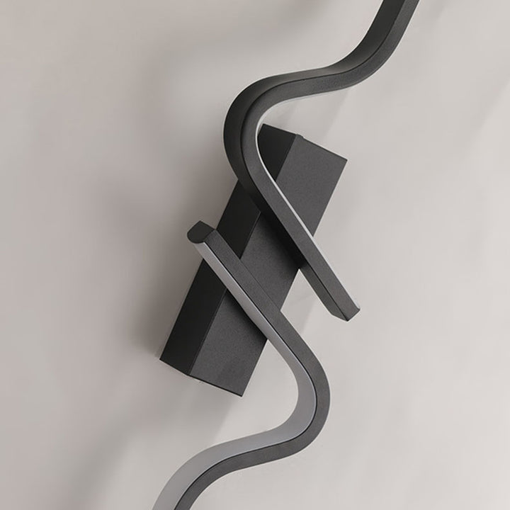 Zeitgenössische kreative Streifen Aluminium Silikongel LED Wandleuchte Lampe für Wohnzimmer 