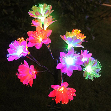 Lumière de pelouse décorative à fiche de sol LED Camélia ABS créative moderne solaire 