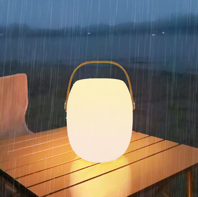 Industrial Simple Barrel Shade Colorful RGB Portable LED Patio Camping Light