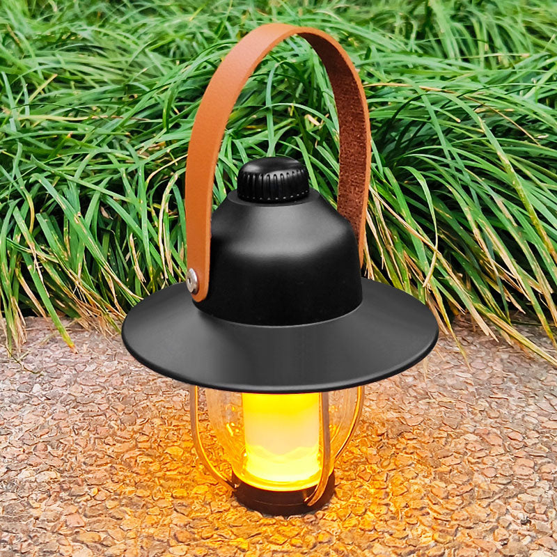 Modern Simplicity Metal Plastic Round LED Outdoor Light For Camping