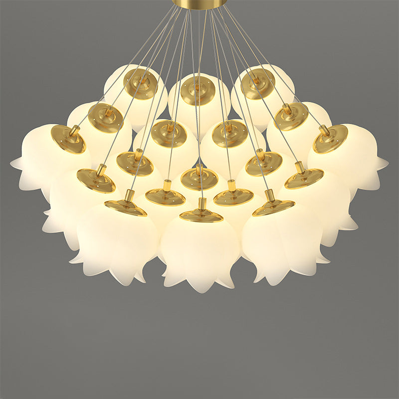 Traditionelle französische Maiglöckchen-Blumenleuchter aus Kupfer und Kunststoff, 13.07.19 Lichter, für Esszimmer 